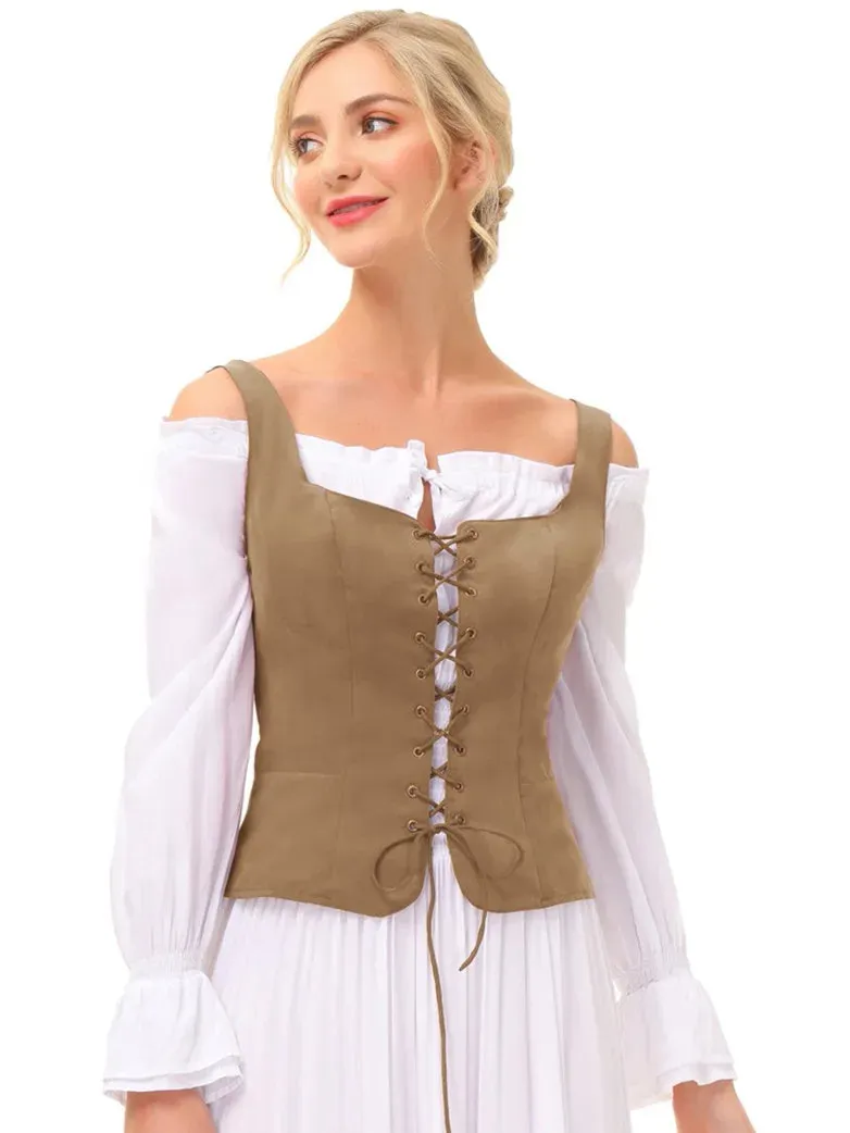 Pirate Renaissance Lace up Corset Vest Bodice