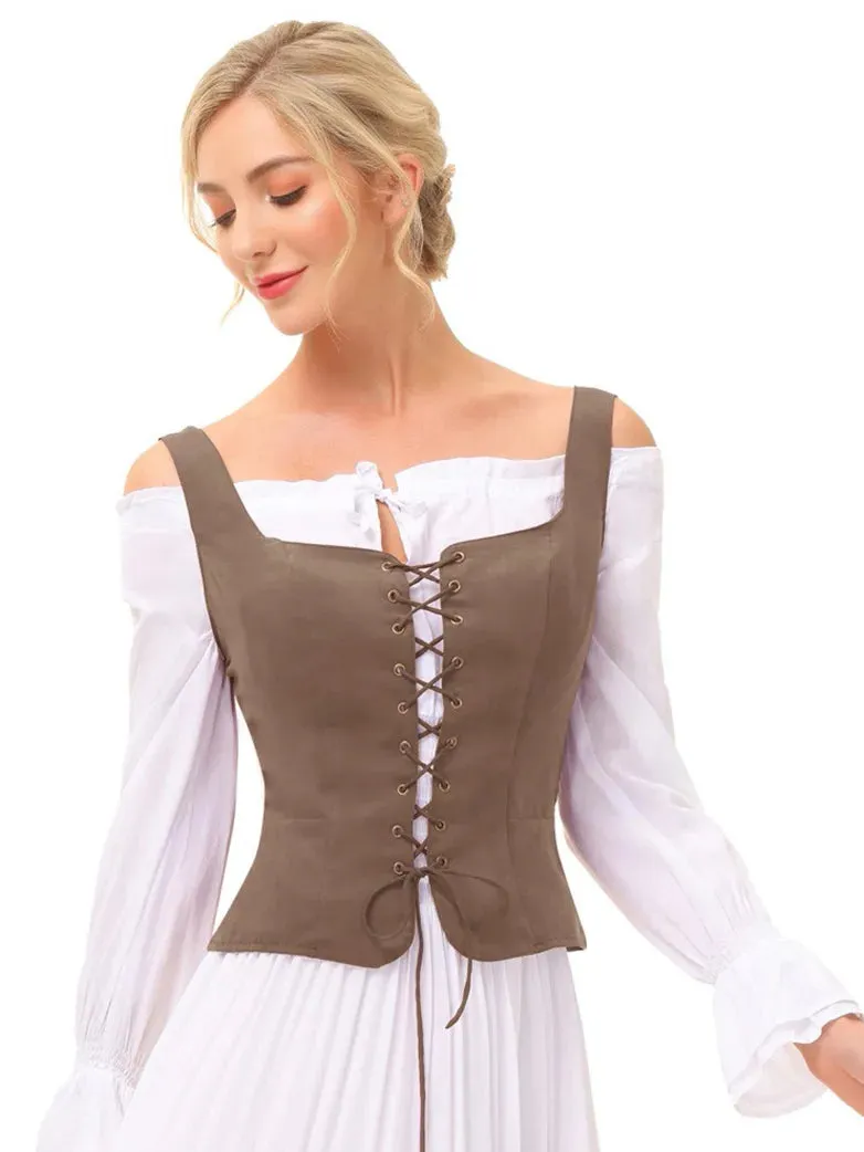 Pirate Renaissance Lace up Corset Vest Bodice