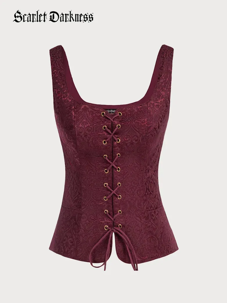 Pirate Renaissance Lace up Corset Vest Bodice