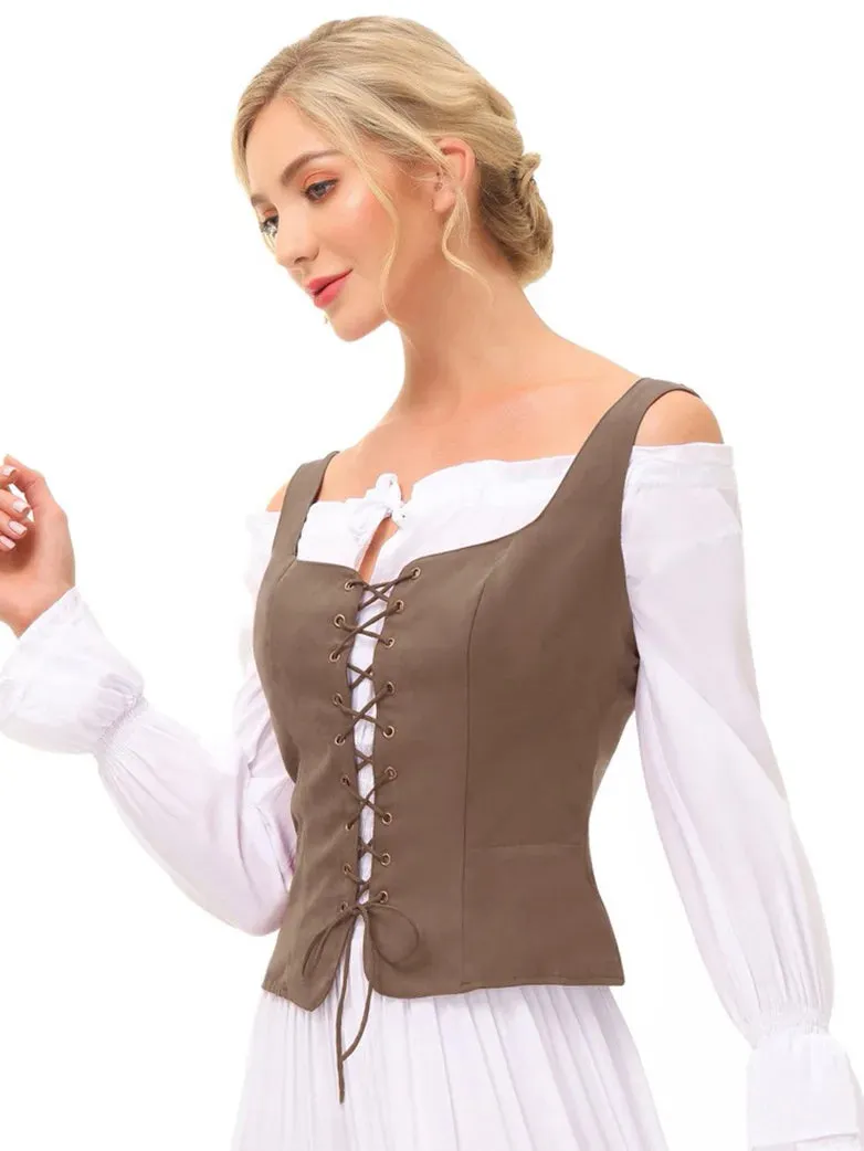 Pirate Renaissance Lace up Corset Vest Bodice