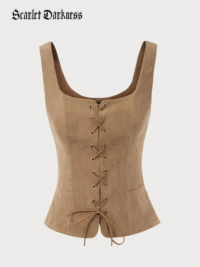 Pirate Renaissance Lace up Corset Vest Bodice