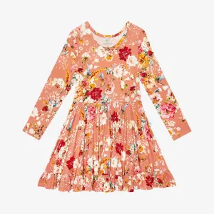 Posh Peanut Celia L/S Ruffled Twirl Dress