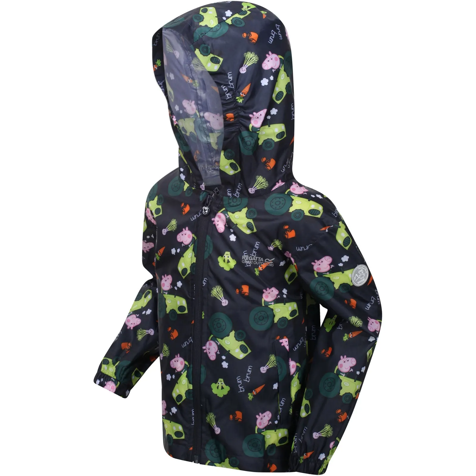 Regatta Kids Peppa Pig Waterproof Pack-It Zip Up Jacket