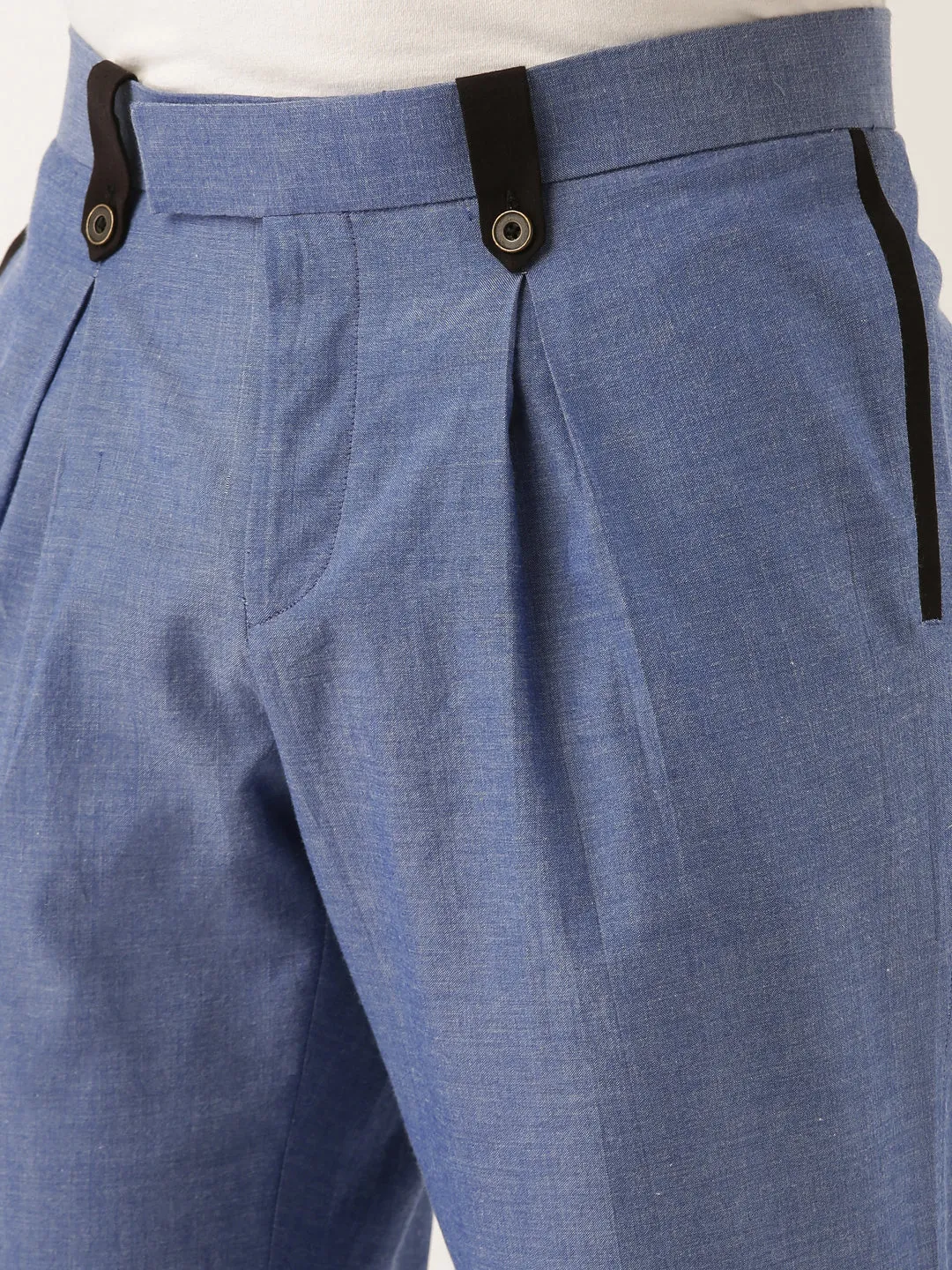 Stylish Blue Malai Cotton Trousers - MMP062