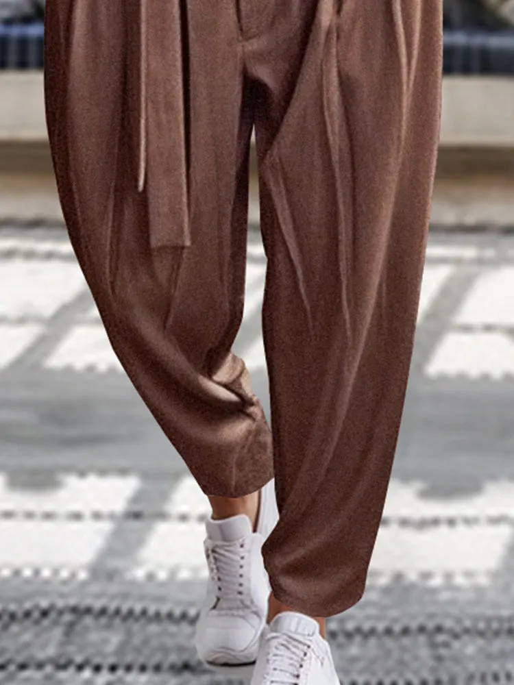 Stylish Harem Pants with Belt