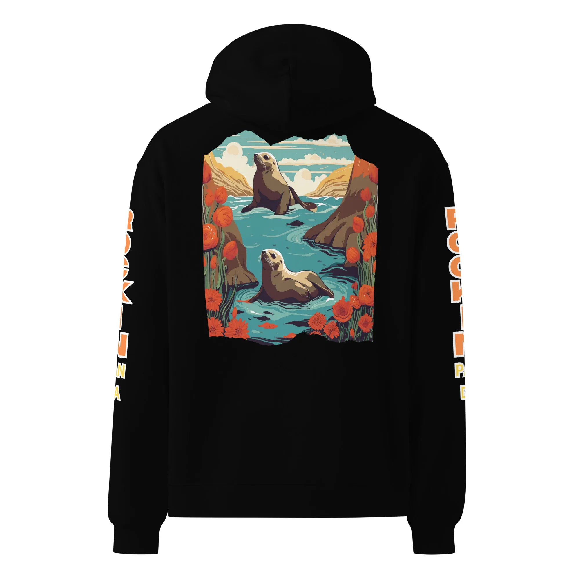 Surf California - Save the Beaches Oversized Unisex Hoodie