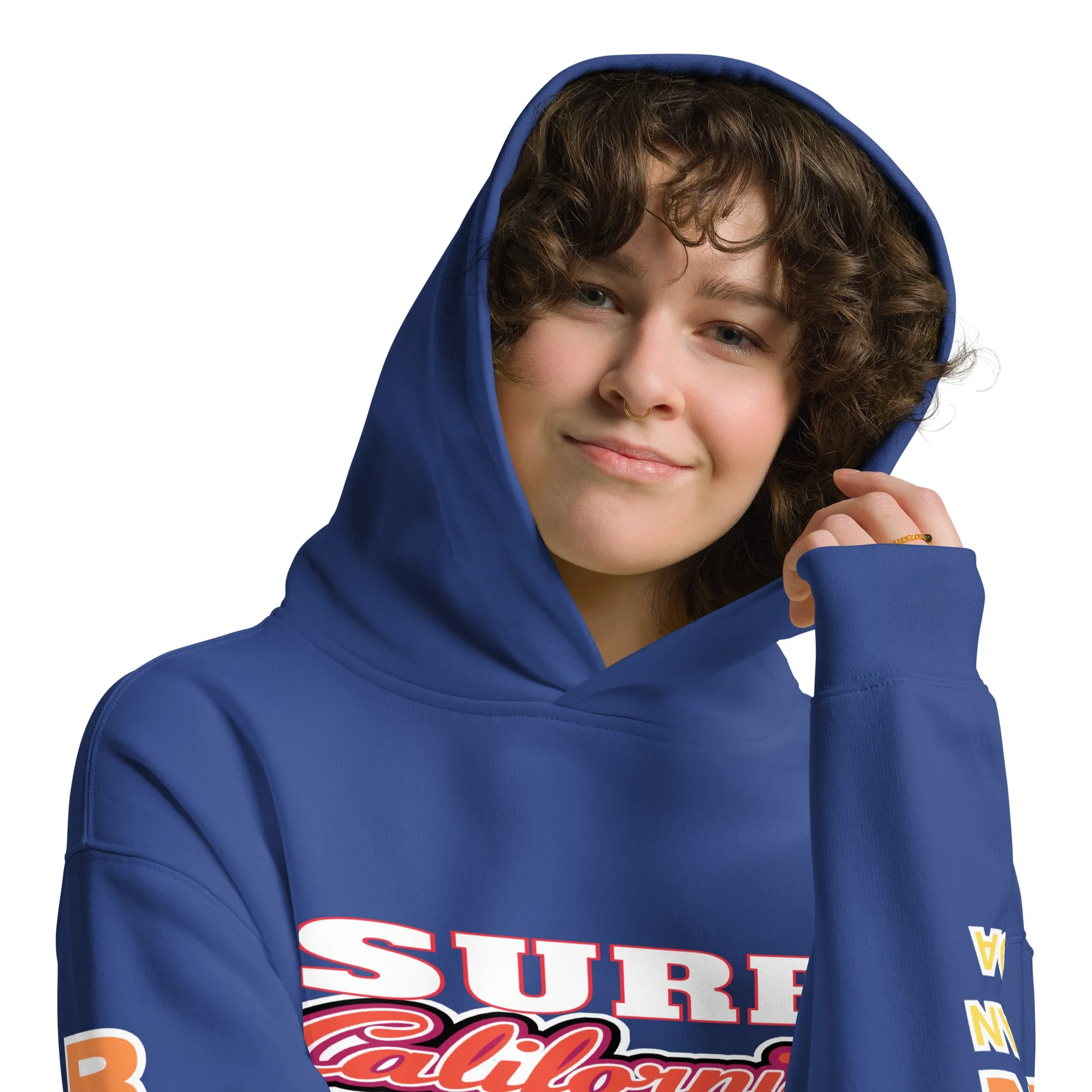 Surf California - Save the Beaches Oversized Unisex Hoodie