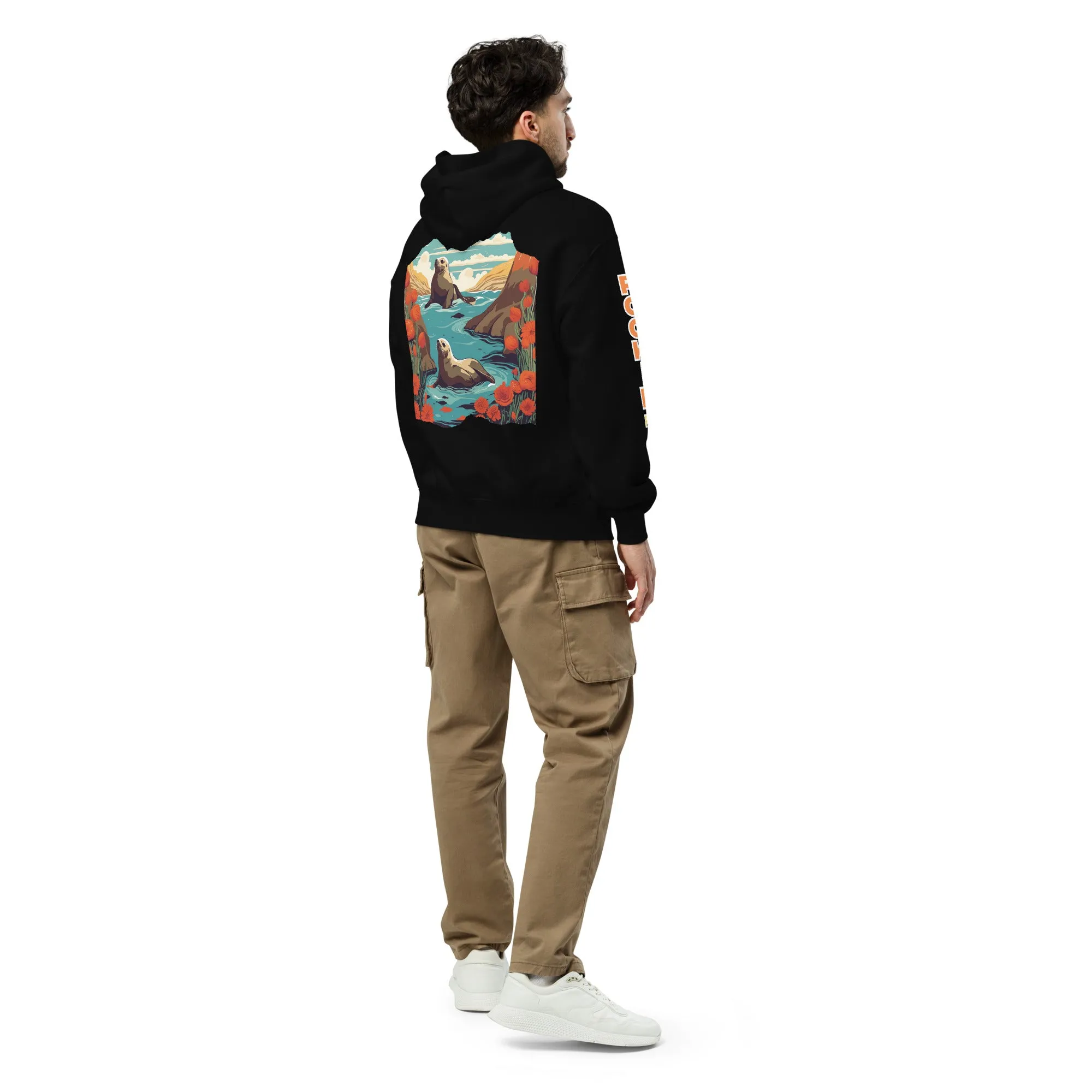 Surf California - Save the Beaches Oversized Unisex Hoodie