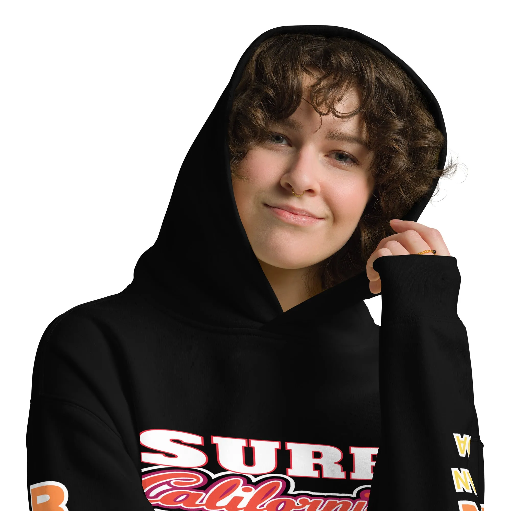 Surf California - Save the Beaches Oversized Unisex Hoodie