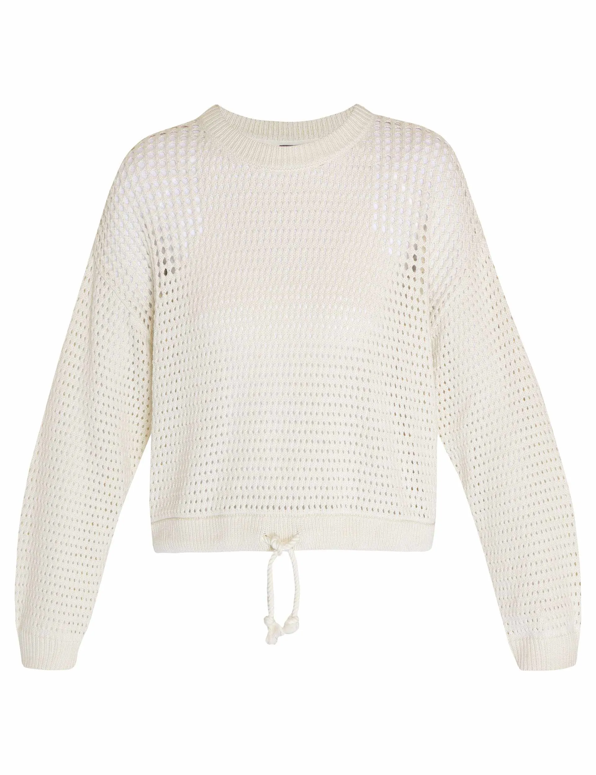 Tides High Open Weave Jumper - Lily White