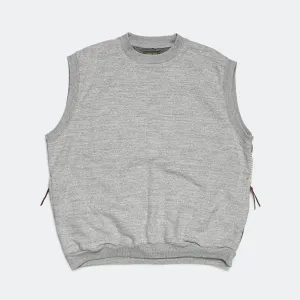 TOP SWT Knit x YABANE Quilt 2 TONES BIG Vest - Grey/IDG