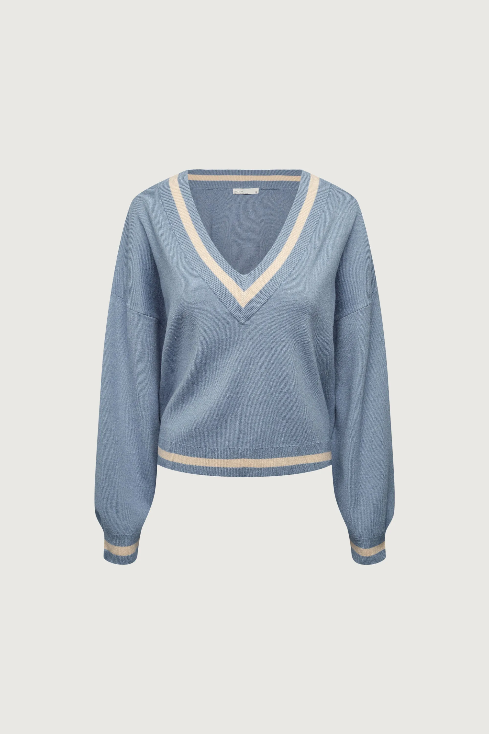 VARSITY V-NECK SWEATER