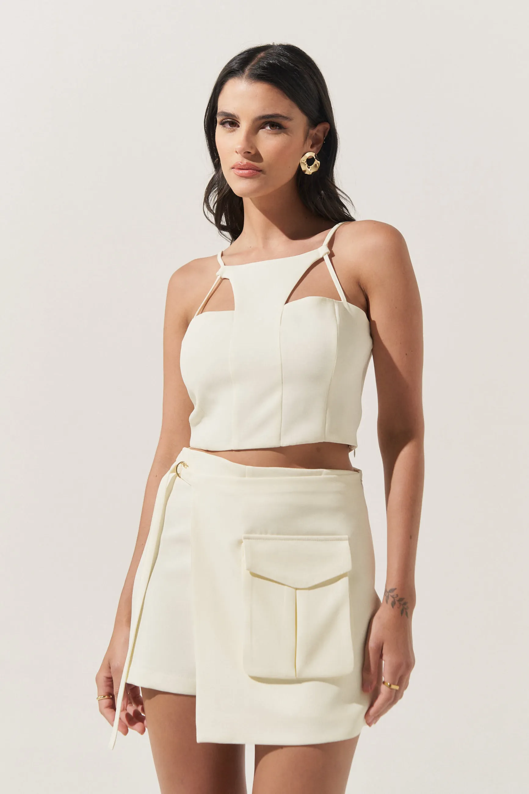 White Cera Skirt Set