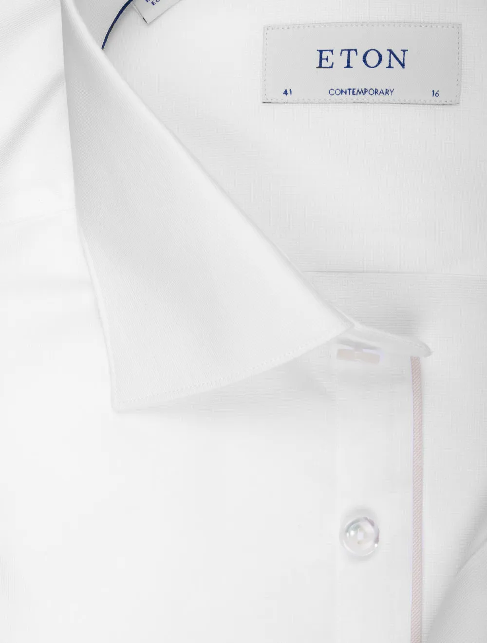 White Fine Pique Contemporary Fit Shirt