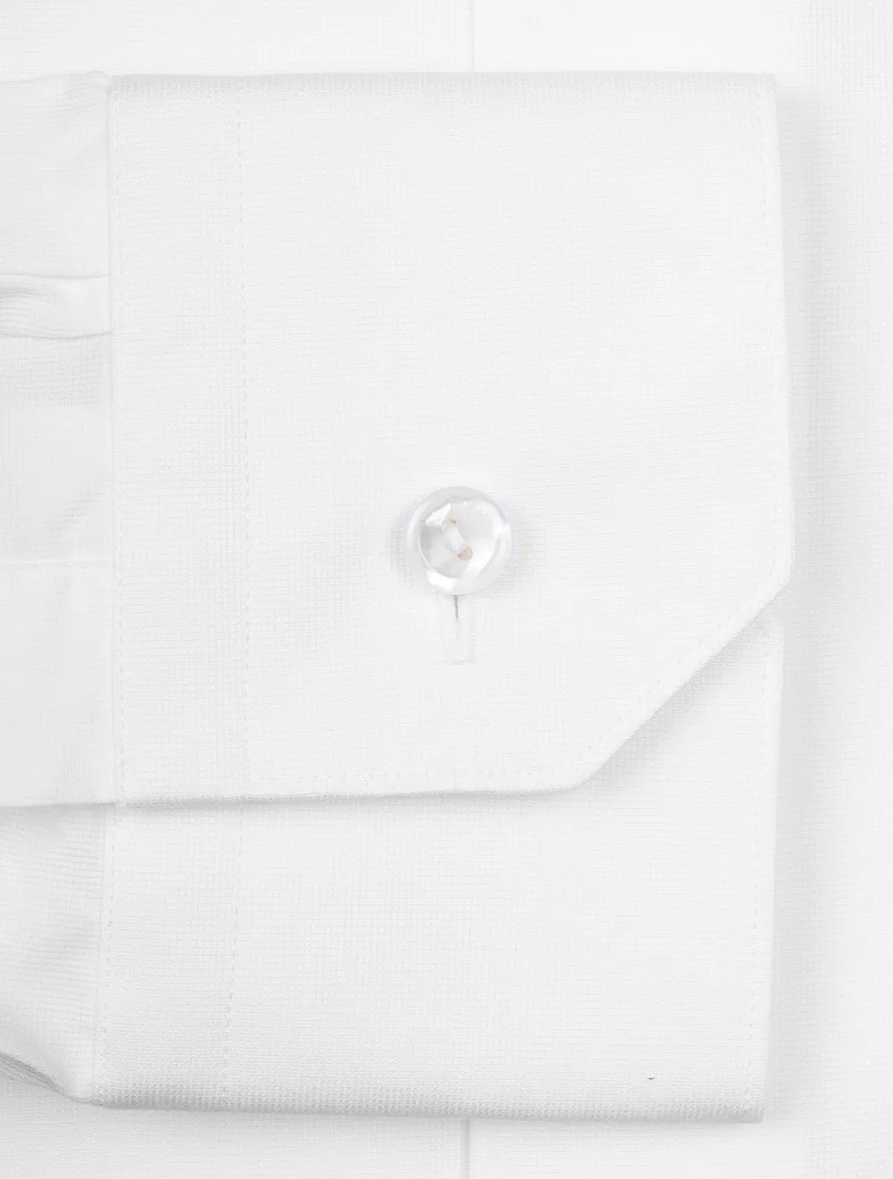 White Fine Pique Contemporary Fit Shirt