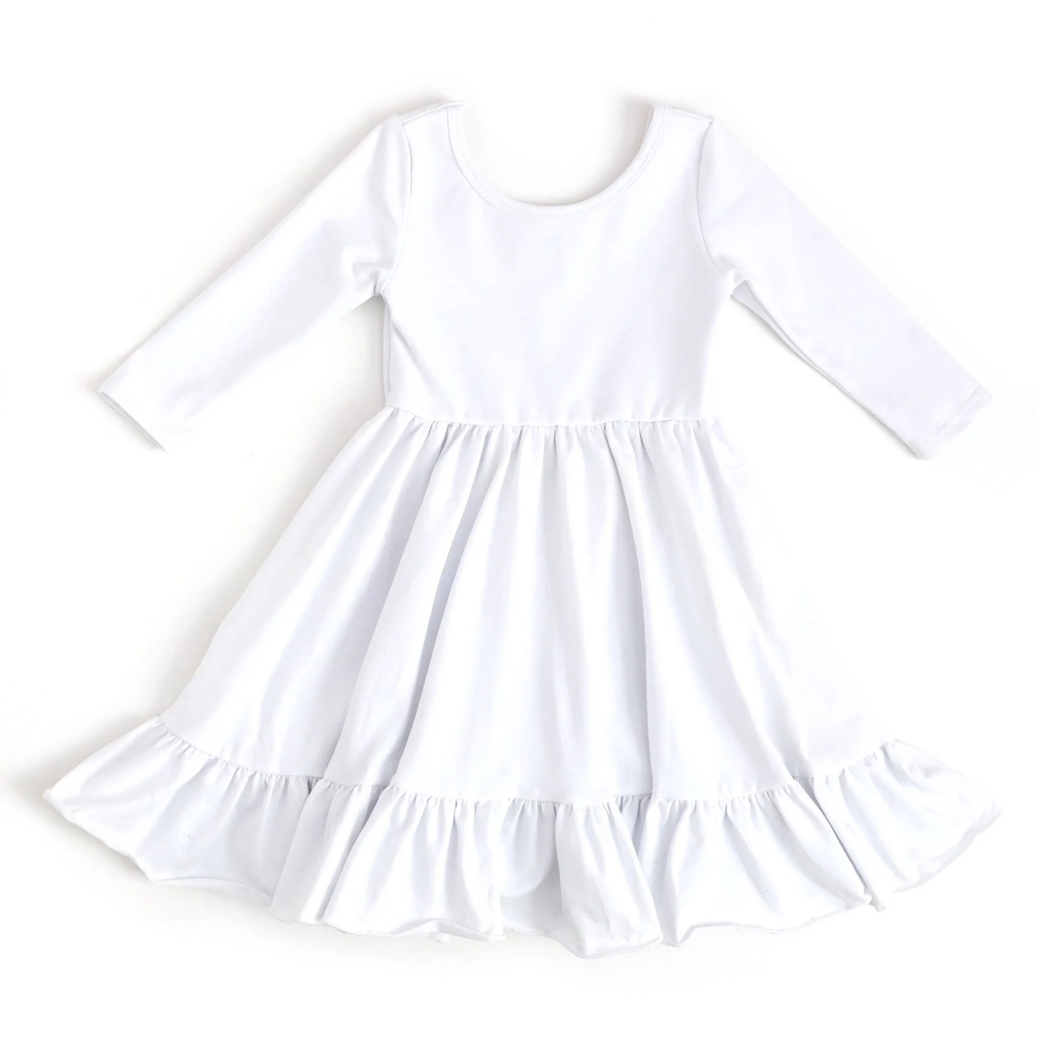 White Long Sleeve Charm Dress