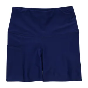 Women's Long Swim Bike Short with Pocket | “Navy”